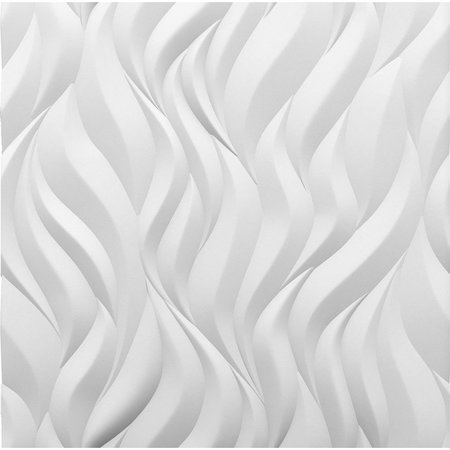 A LA MAISON CEILINGS Seamless Flames 24-in x 24-in Plain White Wall Panel (12-Pack), 12PK FM-SWP-PW